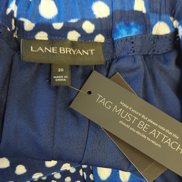 19954 NEW Lane Bryant Polka Dot Maxi Dress Blue White size 20 bohemian casual - Picture 8 of 11